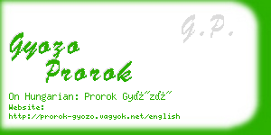 gyozo prorok business card